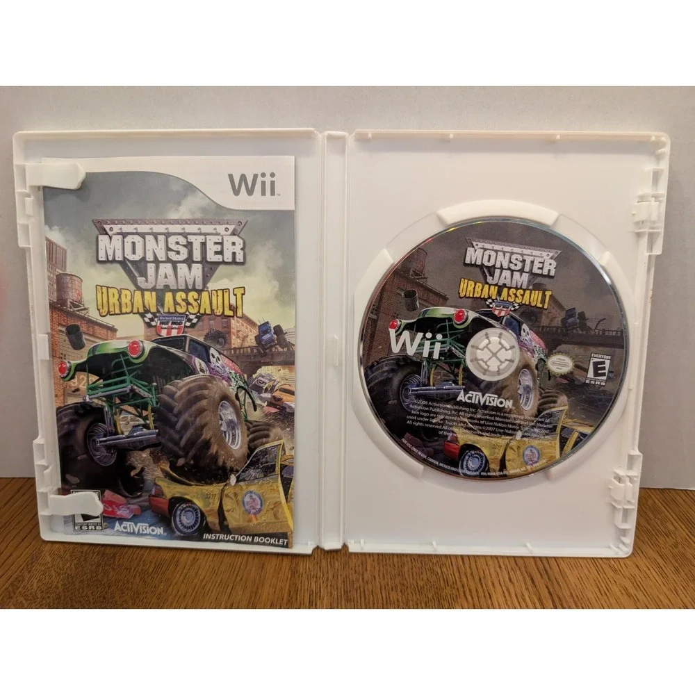 Wii Games: Monster Jam Urban Assault And Monster 4x4 Stunt Racer, Untested